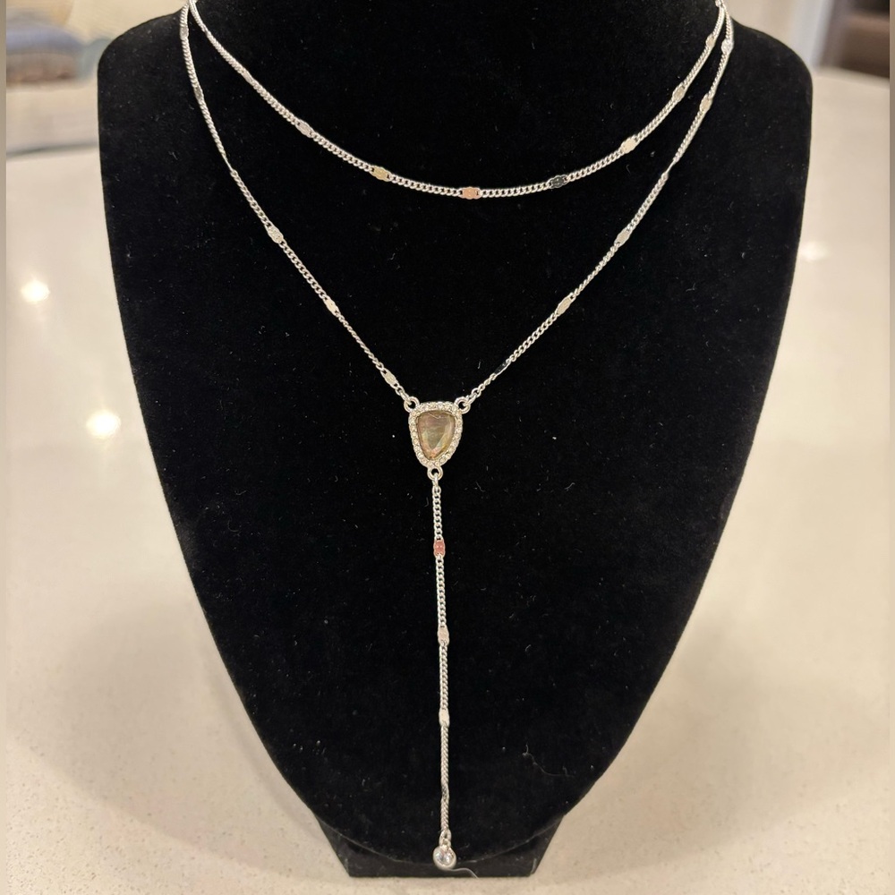 Chloe + Isabel Elegant Silvering Layered drop Necklace